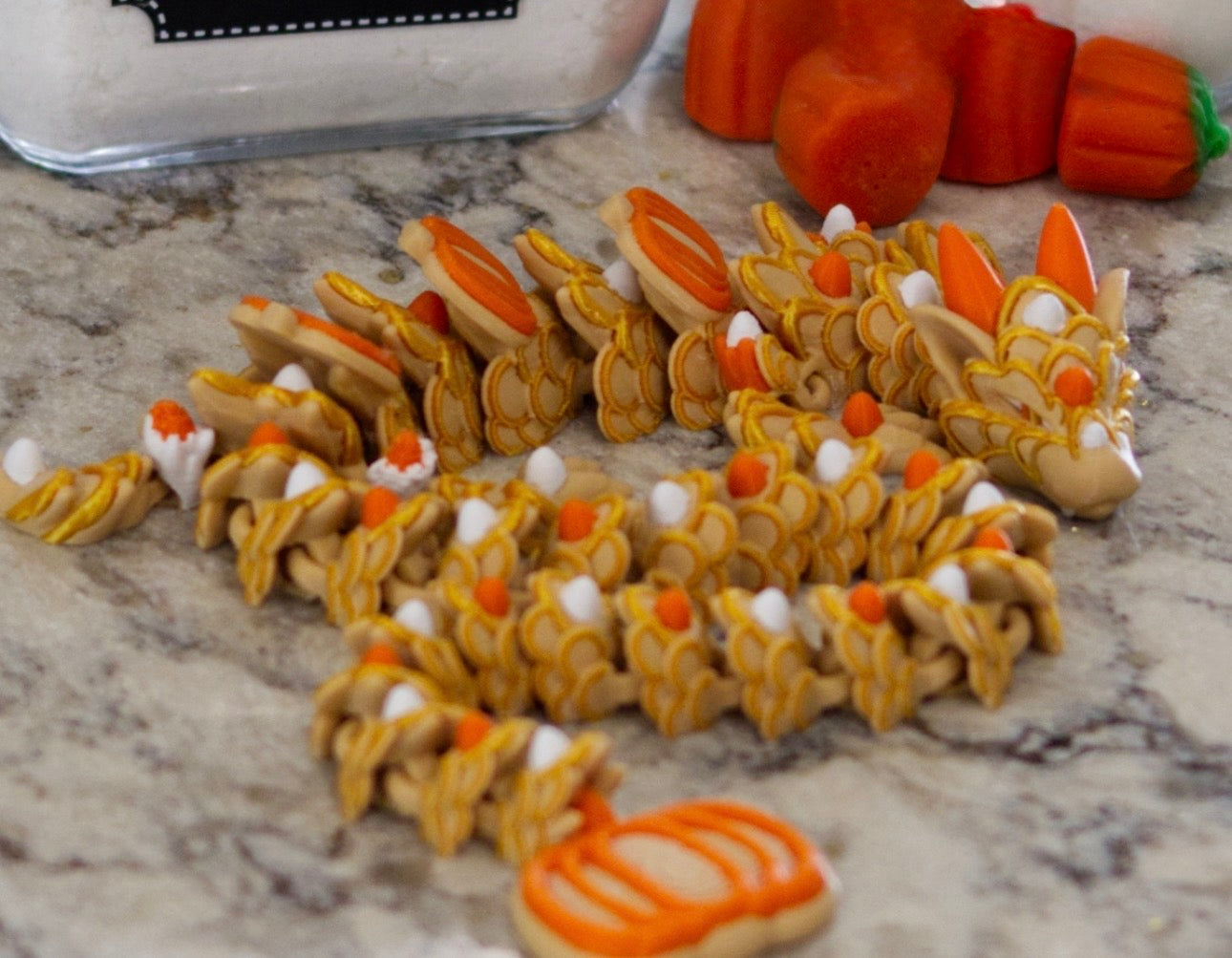 Adult pumpkin cookie dragon
