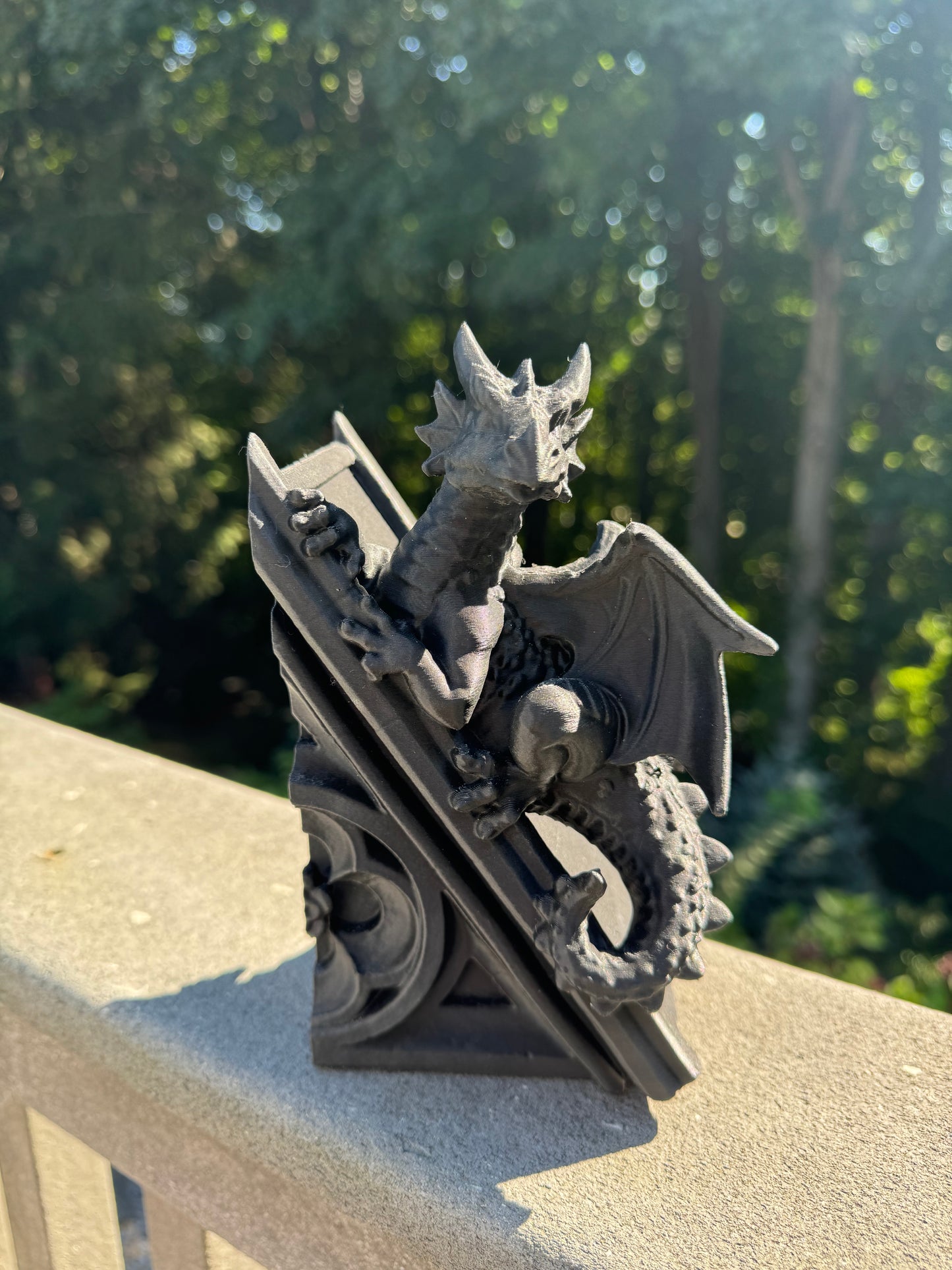 Gothic dragon bookends