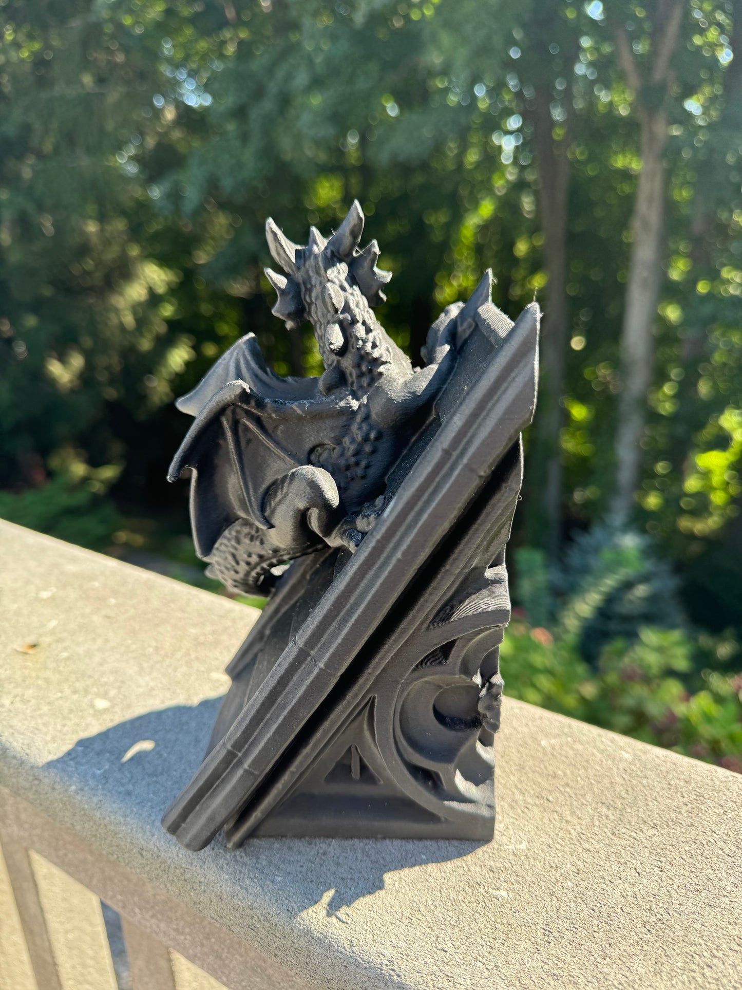 Gothic dragon bookends